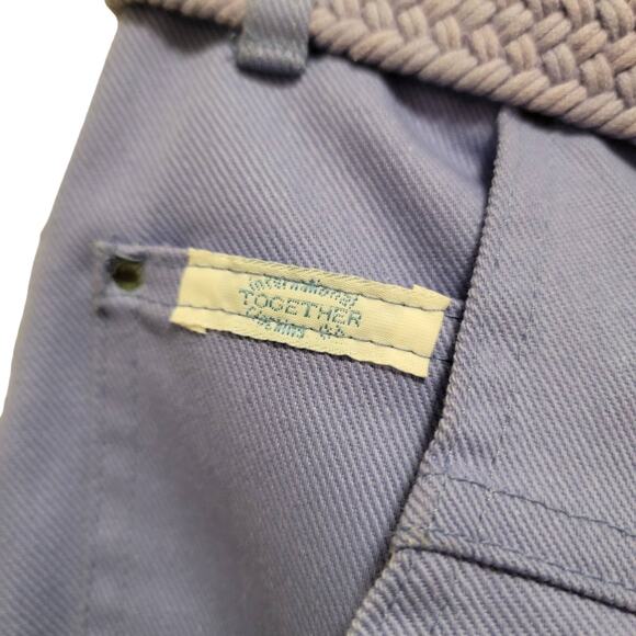 VTG 80s Skirt Purple Mini Denim Skirt with Matching Belt by Together Size 8 #139 - Picture 7 of 10